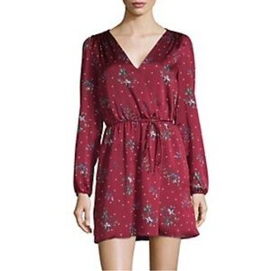 TENTREE HIGHLINE COLLECTIVE Floral V-Neck Faux Wrap Dress